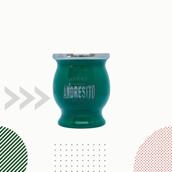 mate de acero inoxidable andresito en color verde